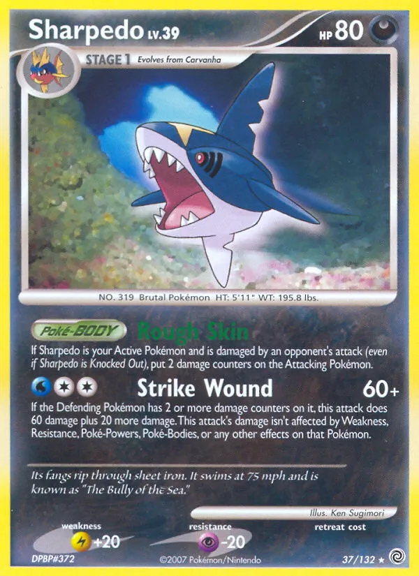 Sharpedo #37, Secret Wonders Reverse Foil