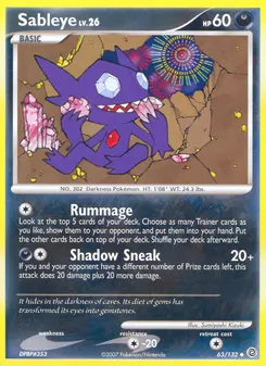 Sableye #63, Reverse Foil