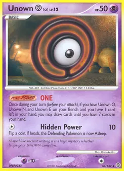 Unown [O] #70, Reverse Foil