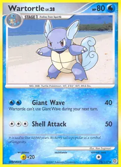 Wartortle #75, Reverse Foil