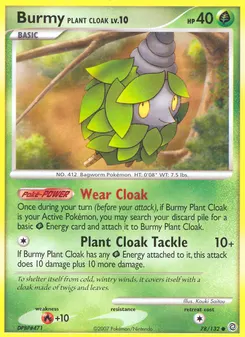 Burmy Plant Cloak #78, Reverse Foil