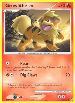 Growlithe #89, Reverse Foil