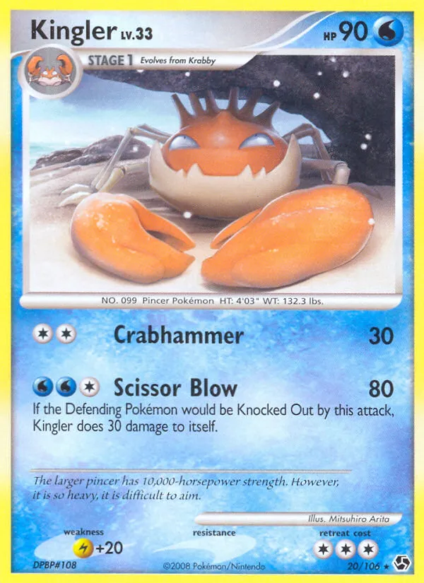 Kingler #20, Great Encounters Reverse Foil