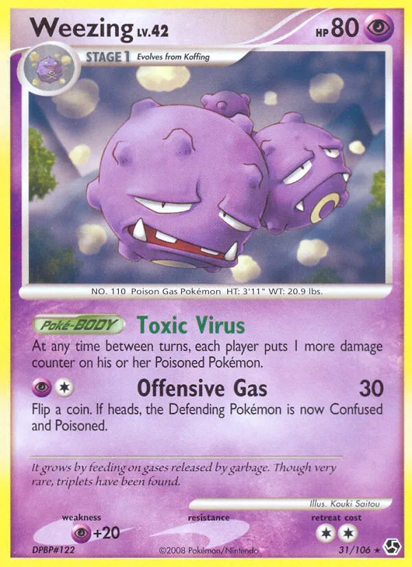 Weezing #31, Great Encounters Reverse Foil