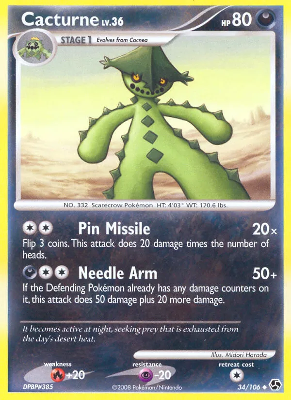Cacturne #34, Great Encounters Reverse Foil