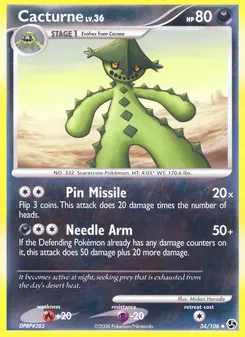 Cacturne #34, Reverse Foil