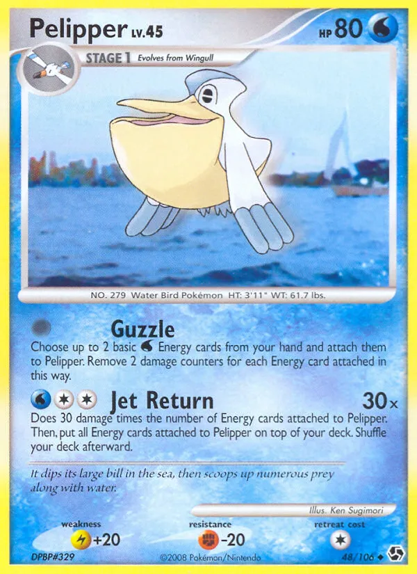 Pelipper #48, Great Encounters Reverse Foil