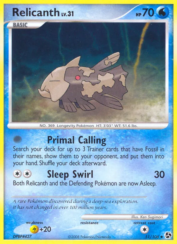Relicanth #51, Great Encounters Reverse Foil