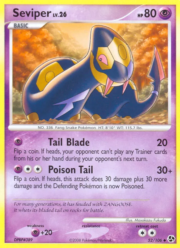 Seviper #52, Great Encounters Reverse Foil