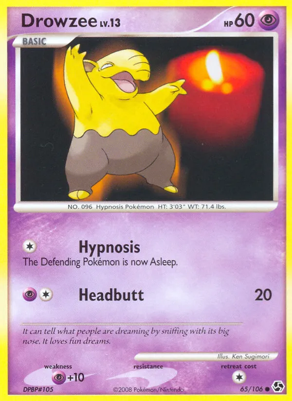 Drowzee #65, Great Encounters Reverse Foil