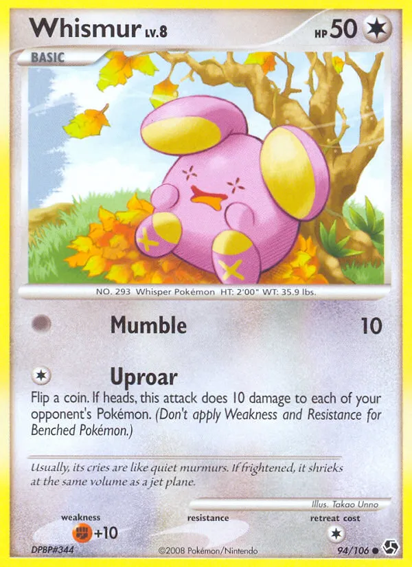 Whismur #94, Great Encounters Reverse Foil