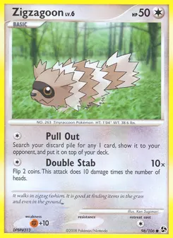 Zigzagoon #96, Reverse Foil