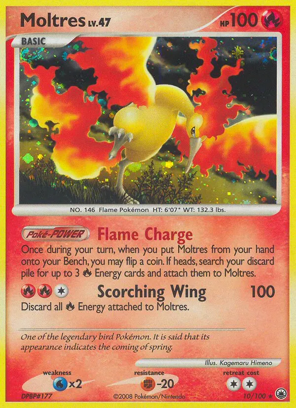 Moltres #10, Majestic Dawn Reverse Foil