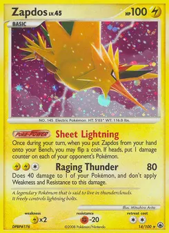 Zapdos #14, Reverse Foil