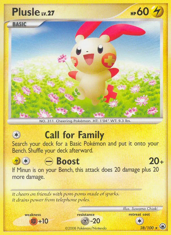 Plusle #28, Majestic Dawn Reverse Foil