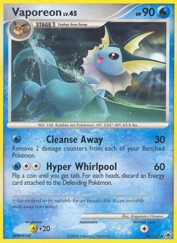 Vaporeon #34, Majestic Dawn