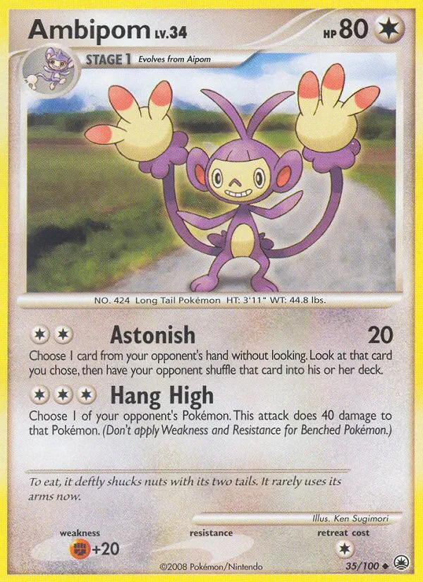 Ambipom #35, Majestic Dawn Reverse Foil