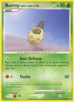 Burmy Sandy Cloak #54, Reverse Foil