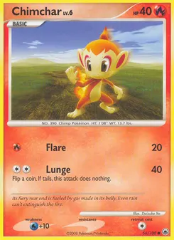 Chimchar #56, Burger King Collection 2009