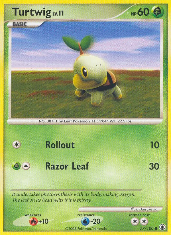Turtwig #77, Majestic Dawn Reverse Foil