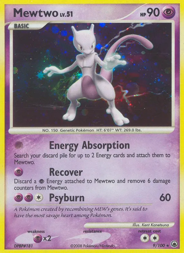 Mewtwo #9, Majestic Dawn Reverse Foil