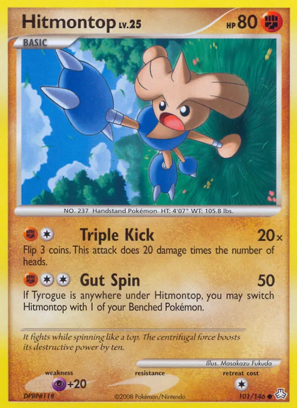 Hitmontop #101, Legends Awakened Reverse Foil