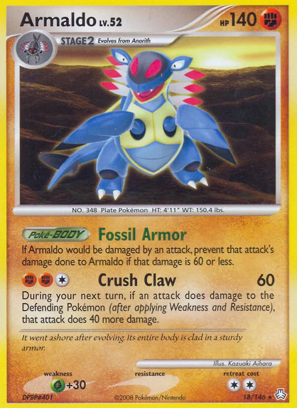 Armaldo #18, Legends Awakened Reverse Foil