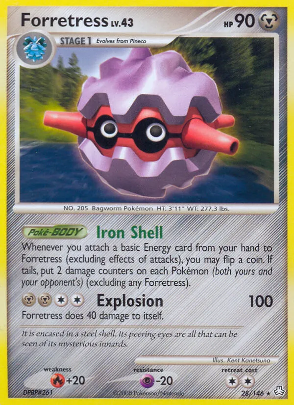 Forretress #28, Legends Awakened Reverse Foil