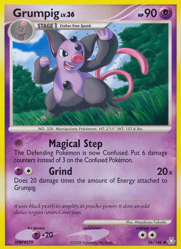 Grumpig #56, Legends Awakened Reverse Foil