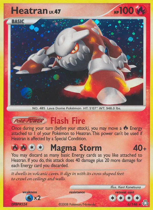 Heatran #6, Legends Awakened Reverse Foil