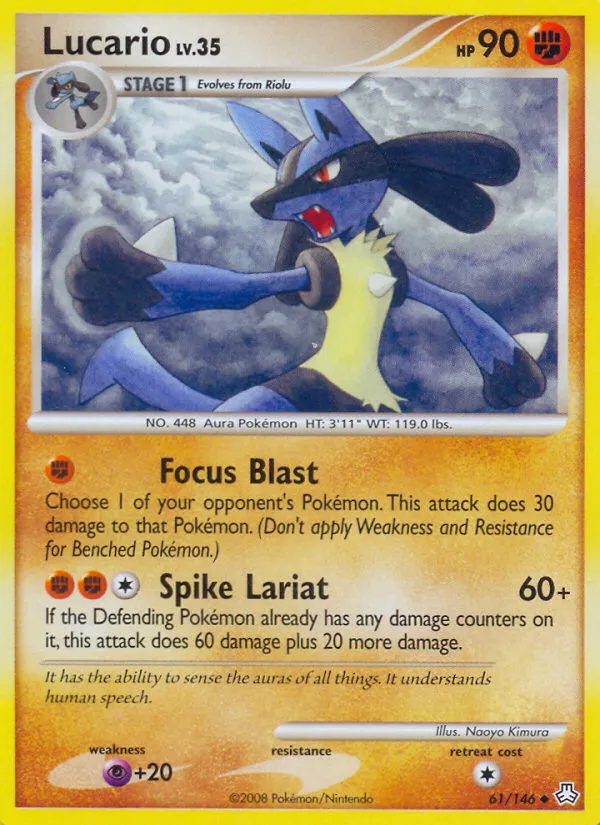 Lucario #61, Legends Awakened Reverse Foil
