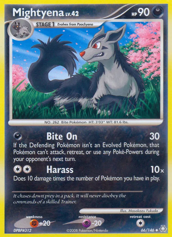 Mightyena #66, Legends Awakened Reverse Foil
