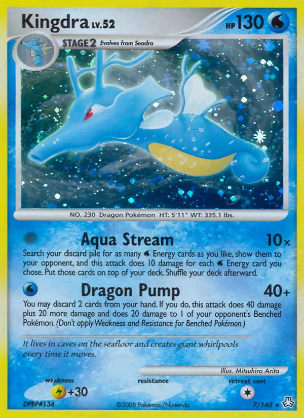 Kingdra #7, Legends Awakened Reverse Foil