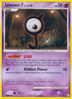 Unown [J] #76, Reverse Foil