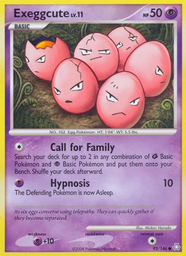 Exeggcute #93, Legends Awakened Reverse Foil