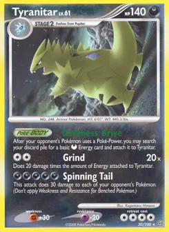 Tyranitar #30, Reverse Foil