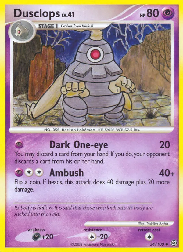 Dusclops #34, Stormfront Reverse Foil