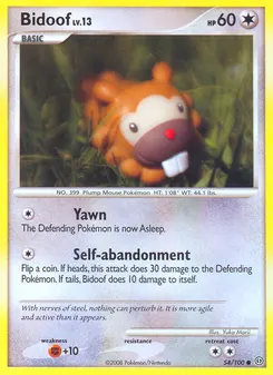 Bidoof #54, Reverse Foil