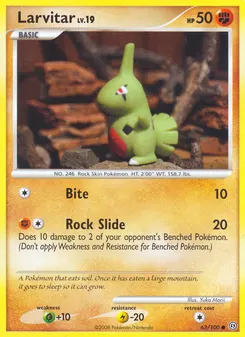 Larvitar #63, Reverse Foil