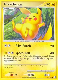 Pikachu #70, Reverse Foil