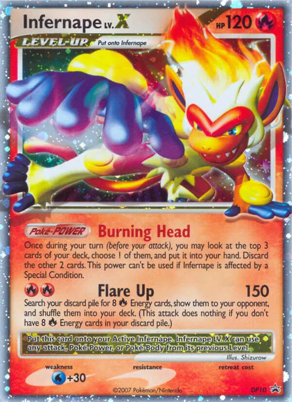 Infernape LV.X #DP10, DP Black Star Promos Holo