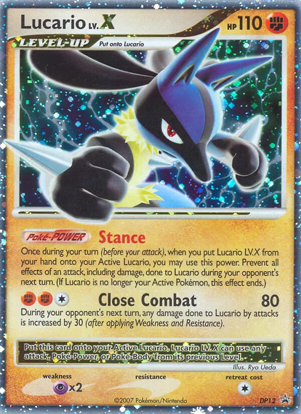 Lucario LV.X #DP12, DP Black Star Promos Holo