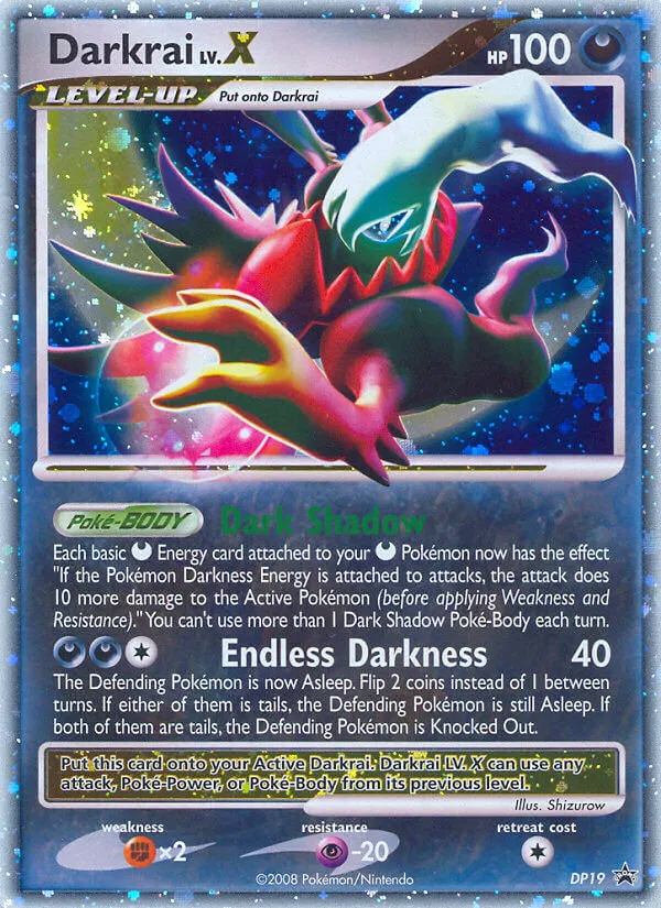 Darkrai LV.X #DP19, DP Black Star Promos Spring Tin