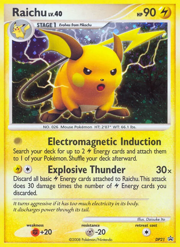 Raichu #DP21, DP Black Star Promos
