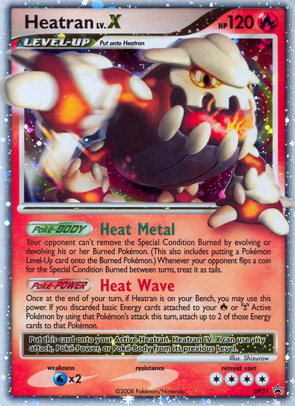 Heatran LV.X #DP31, DP Black Star Promos