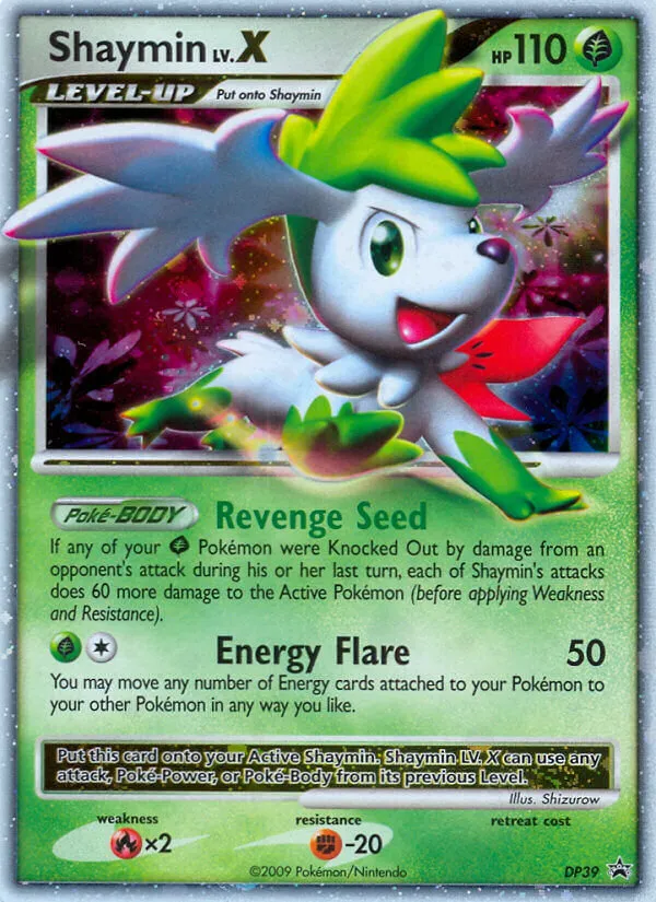 Shaymin LV.X #DP39, DP Black Star Promos Spring Tin