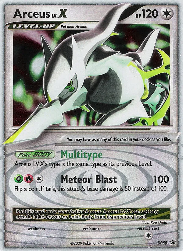 Arceus LV.X #DP56, DP Black Star Promos Arceus Collector's Tin