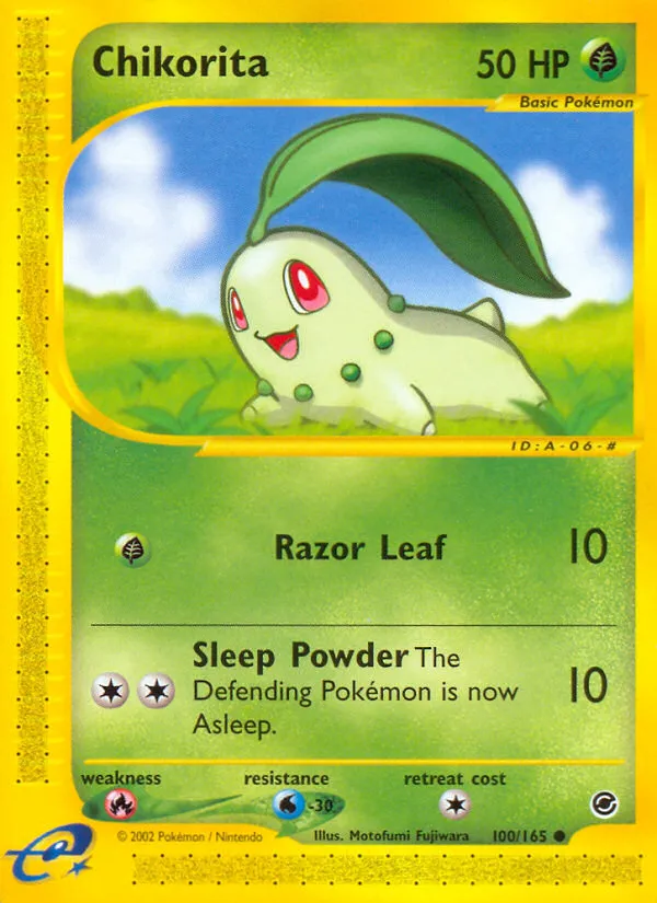 Chikorita #100, Expedition Base Set Reverse Foil