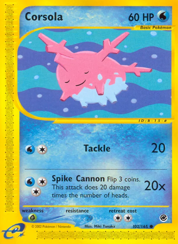 Corsola #102, Expedition Base Set Reverse Foil