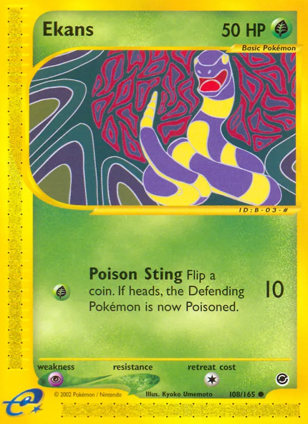 Ekans #108, Expedition Base Set Reverse Foil